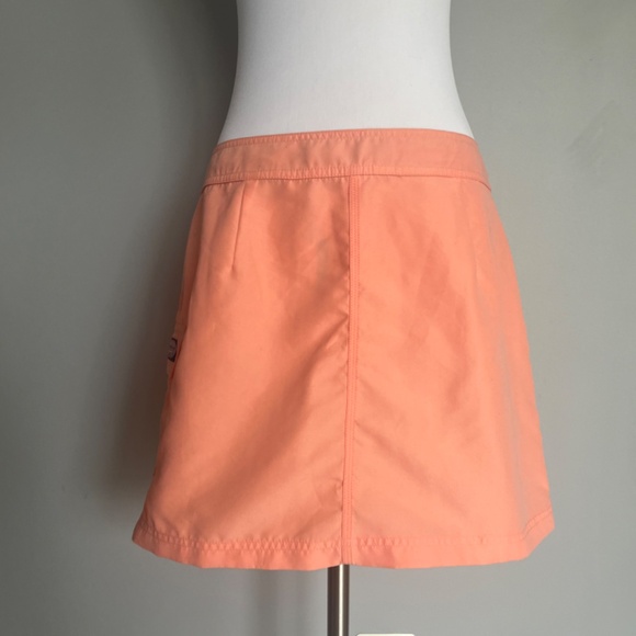 NWT Vineyard Vines Cargo Pocket Drawstring Boat Bright Orange Logo Casual Skirt - Picture 6 of 14
